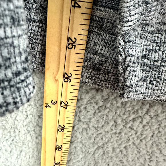 ATHLETA Cardigan Womens Small Gray Hooded Blissful Open‎ Front Ruffle Athleisure - Picture 4 of 8